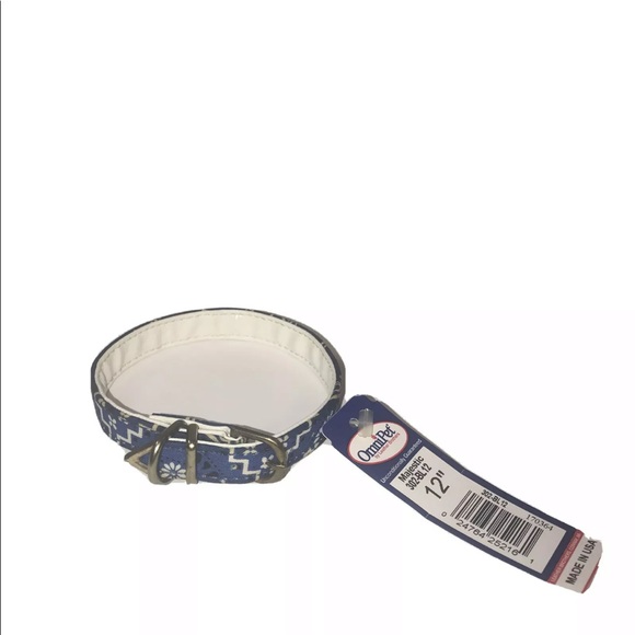 Omnipet Dog Pet Animal Collar Blue Paisley Gold 12 - Picture 9 of 9
